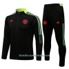 Chaqueta De Entrenamiento Trajes Manchester United 2022-23 Amarilla Negra - Niño